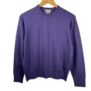 Munrospun Sweater Women Size 40 Purple Long Sleeve Crew Neck 100% Pure New Wool